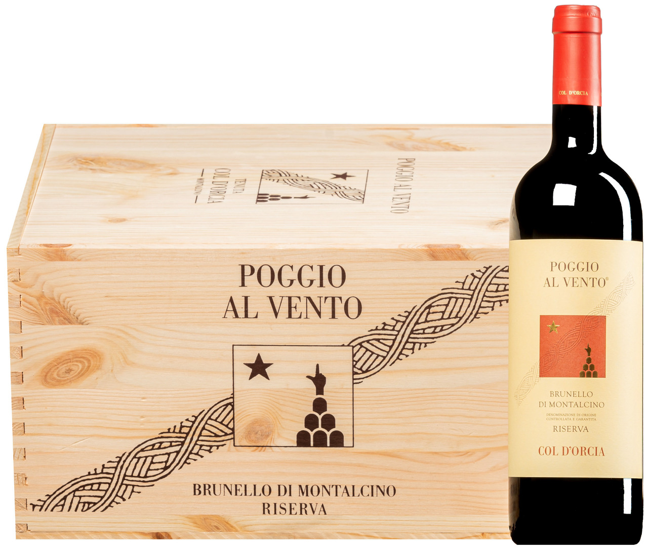 Brunello di Montalcino “Poggio al Vento” Riserva DOCG 2016 (BIO) · 6  bottiglie in cassetta di legno